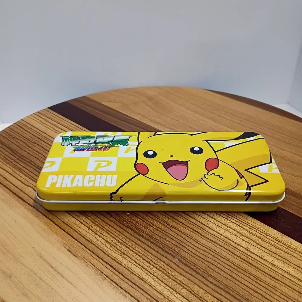 Pokemon Pencil Case Tin Yellow 1998 Pikachu Mudkip Torchic Treecko RARE